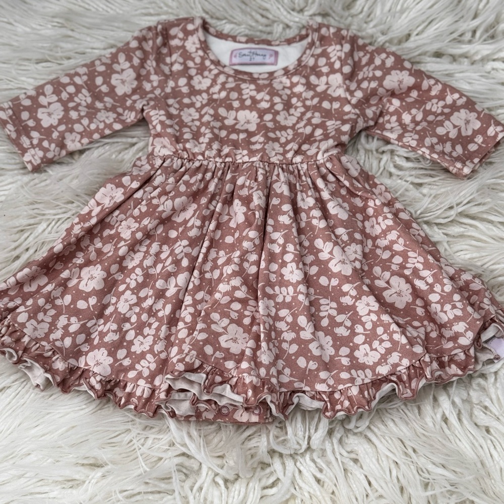SweetHoney Blush Floral Kids Dress
